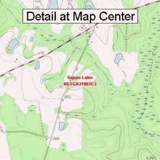  USGS Topographic Quadrangle Map   Sapps Lake, Georgia 