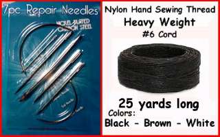 12) 7 pieces NEEDLE Kit for sewing Leather, Canvas, Fabrics 