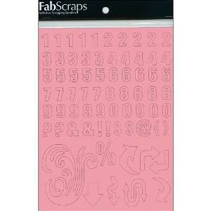  Fabscraps Self Adhesive Laminated Chipboard Numbers and 