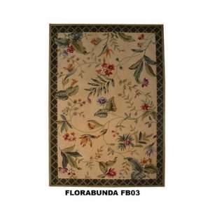  MER Florabunda FB03 Sand Botanical 4 Round Area Rug