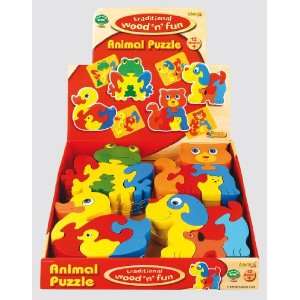  Wooden Animal Design Puzzle 17cm (One Supplied, picked at 