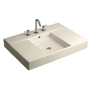   Top and Basin Lavatory with 8 Centers, Almond