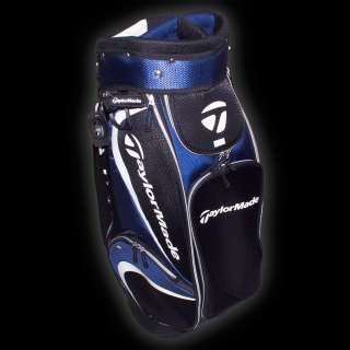  Monaco Cart Bag Blue/White/Black 6 Division Top 8 Pockets with Cooler