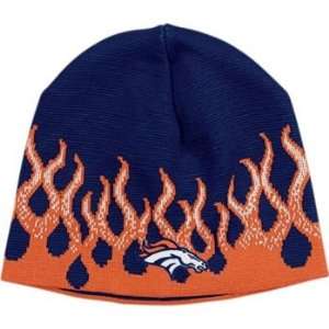  Denver Broncos Reebok NFL Flame Cuffless Knit Cap Sports 