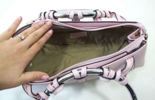 Dasein Purse Handbag Pink Strap Detail Large Silver Ring Handle Long 