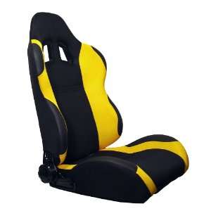  H Sport Seats Viper   Black/Yellow RIGHT Automotive