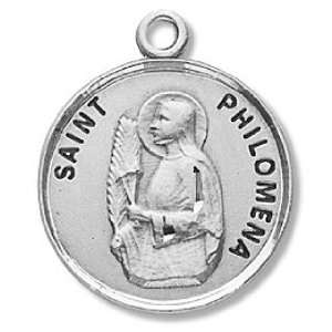 St. Philomena   Sterling Silver Medal (18 Chain)