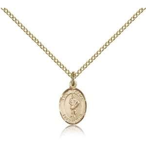 Gold Filled St. Saint Florian Medal Pendant 1/2 x 1/4 Inches 9034GF 