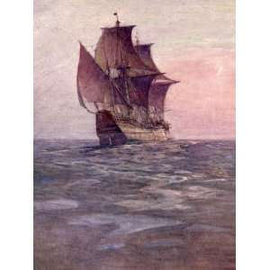  Painting of the Mayflower, Ship That Carried Pilgrims from 