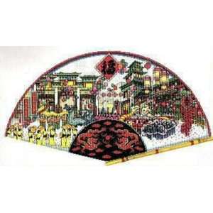  Cross Stitch Kit Lucky Fan From Design Works Oriental 
