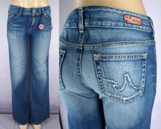 NWT $172 AG Adriano Goldschmied The MONA Wide Leg Flare Jeans 28 Waist 