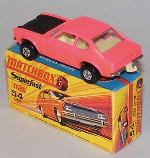 Matchbox Superfast #54 Ford Capri DAYGLO PINK NEAR MIB  