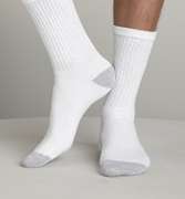 pairs Gildan Boys Crew Socks GL650  white with gray 