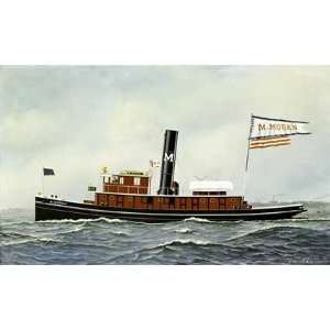  M. Moran Tug Boat by Antonio Jacobsen 16.00X9.75. Art 