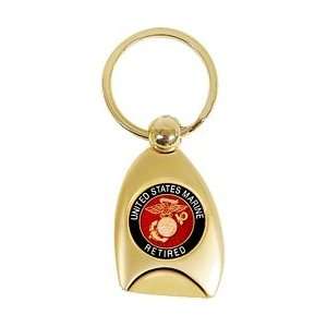    US Marines Retired Service Emblem Key Ring 
