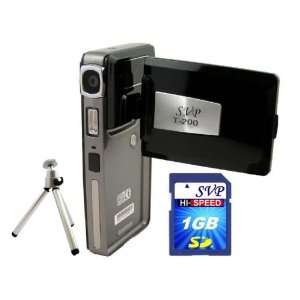  SVP HDDV T200 Black 1280x720p True HD Camcorder with 2.5 Flip 