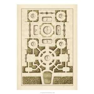  Garden Maze III J.F. Blondel. 16.00 inches by 22.00 