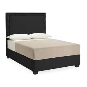  Williams Sonoma Home Gramercy Bed, King, Leather, Black 