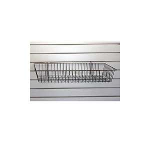  Black Mini Grid Wire Baskets For Slatwall And Wire  24L X 