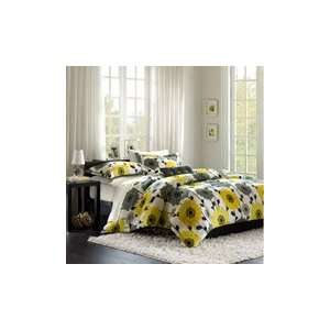  Yellow Floral Full 3 Piece Bedding Comforter Set