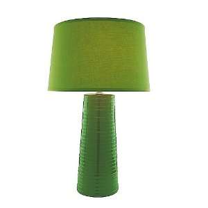 Ashanti Collection 1 Light 27 Green Ceramic Table Lamp with Matching 