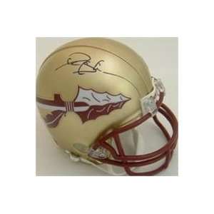 Deion Sanders autographed Football Mini Helmet (Florida State 