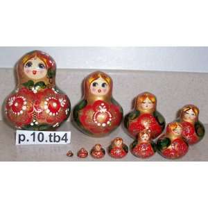  Russian Nesting Dolls Set 6pcs, large doll 3,75in 