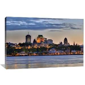  Quebec, Canada Panoramic   Gallery Wrapped Canvas   Museum 