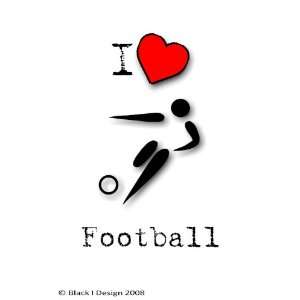  I Love Football Pack of 20 Small Gift Tags 6.3cm x 3.8cm 