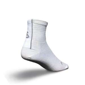   SockGuy Elite Tech 3in White Cycling/Running Socks