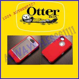 New Otterbox Apple iPhone 4S 4 Defender Red White Case★  