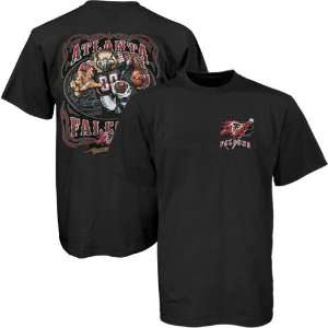  Atlanta Falcons Black Runback Graphic T shirt Sports 