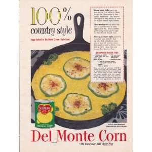  Del Monte Golden Cream Style Corn 1952 Original Vintage 