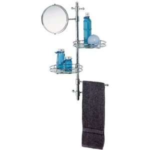  Wall Mount Bathroom Organizer with Miror, Shelves and 