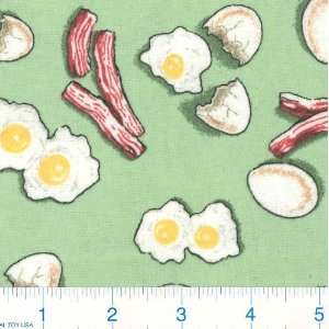  45 Wide Flannel   bacon & Eggs Fabric By The Yard Arts 
