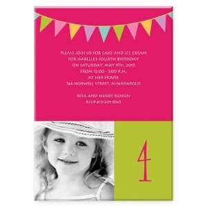  Birthday Banner  Girl Birthday Invitation 