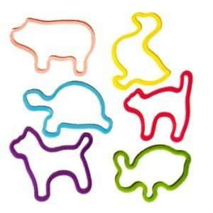  Farm Animal Shaped Rubber Bands Pack of 12 Toys & Games