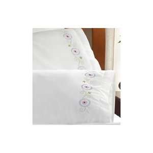   Embroidery 30 Pillowcase Pair Passion Flowers