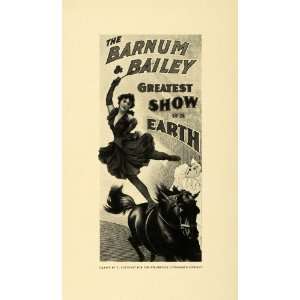 1895 Print Edward Henry Potthast Poster Barnum & Bailey Circus Clown 