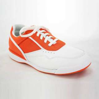 Rockport Mens 7100 White/Orange Leather Casual Shoes  