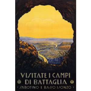 VISITATE CAMPI DI BATTAGLIA TRAVEL TOURISM EUROPE ITALY ITALIA VINTAGE 