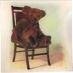  John Derian Square Tray   Bear In Chair
