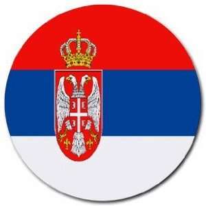  Serbia Flag Round Mouse Pad