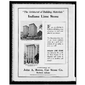  Ad,John Rowe,Cut Stone Company,1923,catalog,Lime stone 