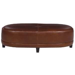  Delaney Fabric Or Leather Oversized Oval Cocktail Bench Ottoman 