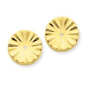   IceCarats Designer Jewelry Gift 14K Polished Sunburst Earring Jackets