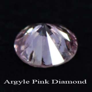 06 cts Natural Rare Fancy Argyle Pink Diamond Gemstone Round Cut 