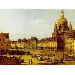  Dresden, Neumarkt Bernardo B. Canaletto. 40.00 inches by 