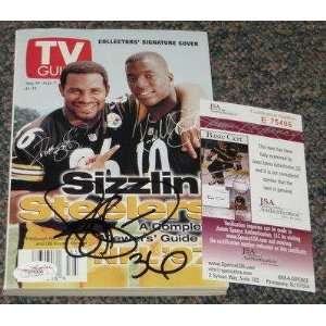  Jerome Bettis Steelers Signed 1997 Tv Guide Jsa 