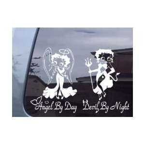 Betty Boop Girl Angel And Devil Window Truck Car Vinyl Decal Sticker 